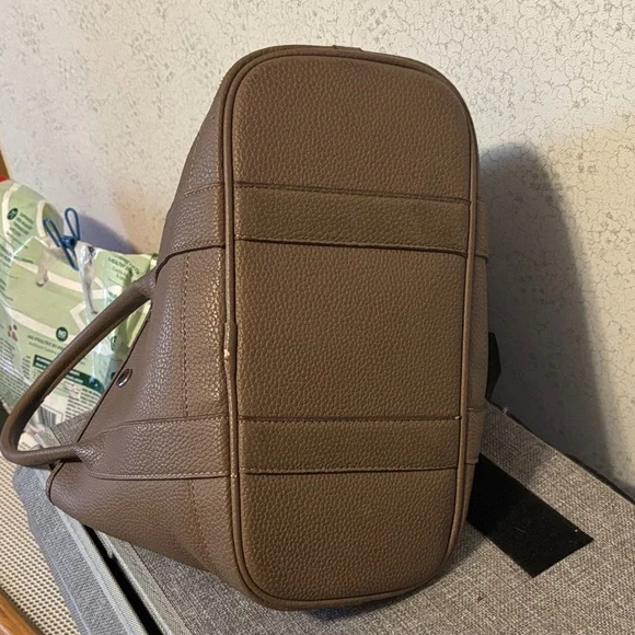 Brown Leather Tote Bag designer inspired - Picture 3 of 13